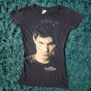 Vintage Twilight New Moon Jacob Black Tee Shirt Junior Large Y2K Movie Era